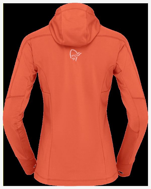 Norrona Falketind Power Grid Capuchon Voor Dames Oranje Alert