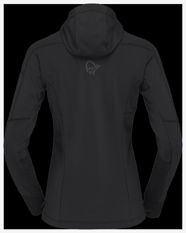 Norrona Falketind Power Grid Capuchon Kaviaar Zwart Voor Dames