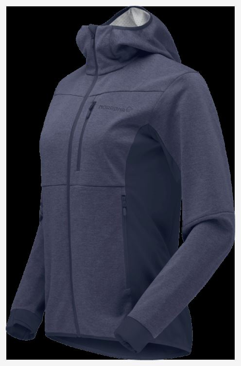 Norrona Dames Falketind Warm2 Octa Capuchon Indigo Nachtblauw