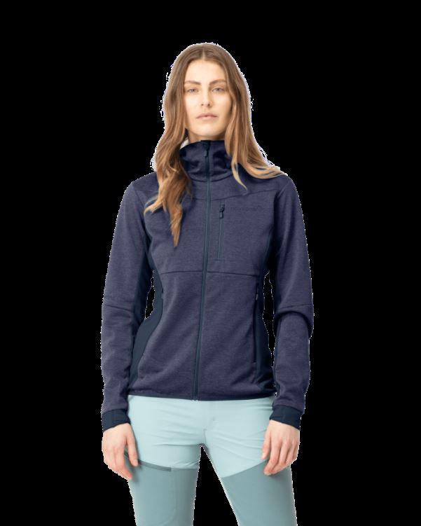 Norrona Dames Falketind Warm2 Octa Capuchon Indigo Nachtblauw