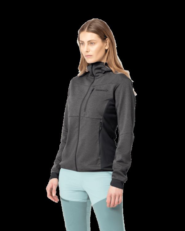 Norrona Falketind Warm2 Octa Hood Caviar Zwart Voor Dames