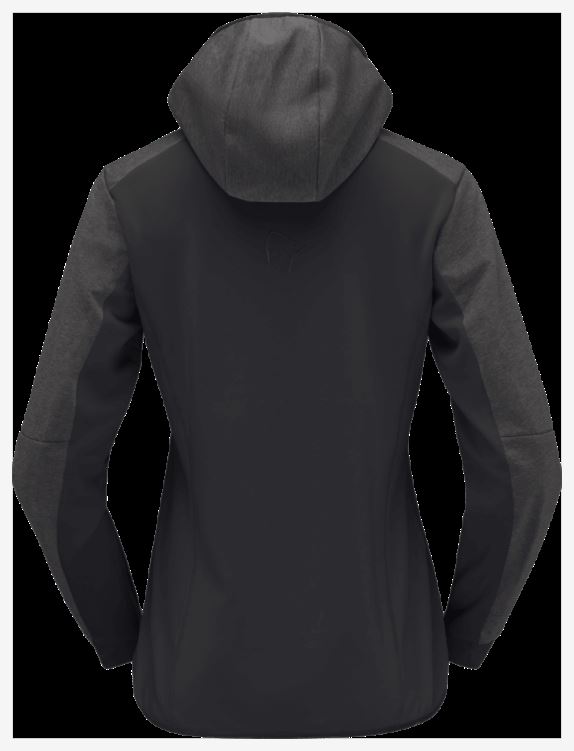 Norrona Falketind Warm2 Octa Hood Caviar Zwart Voor Dames