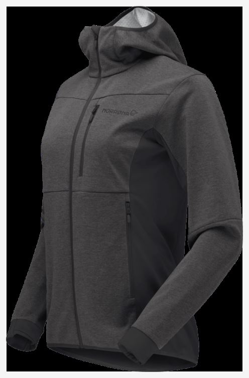 Norrona Falketind Warm2 Octa Hood Caviar Zwart Voor Dames