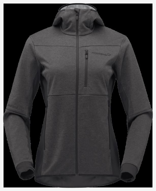 Norrona Falketind Warm2 Octa Hood Caviar Zwart Voor Dames
