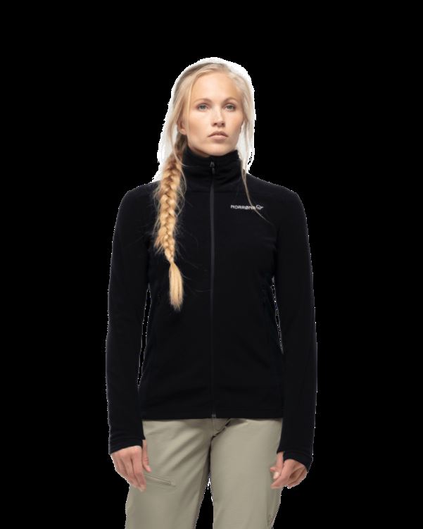 Norrona Falketind Warm1 Damesjack Caviar Zwart