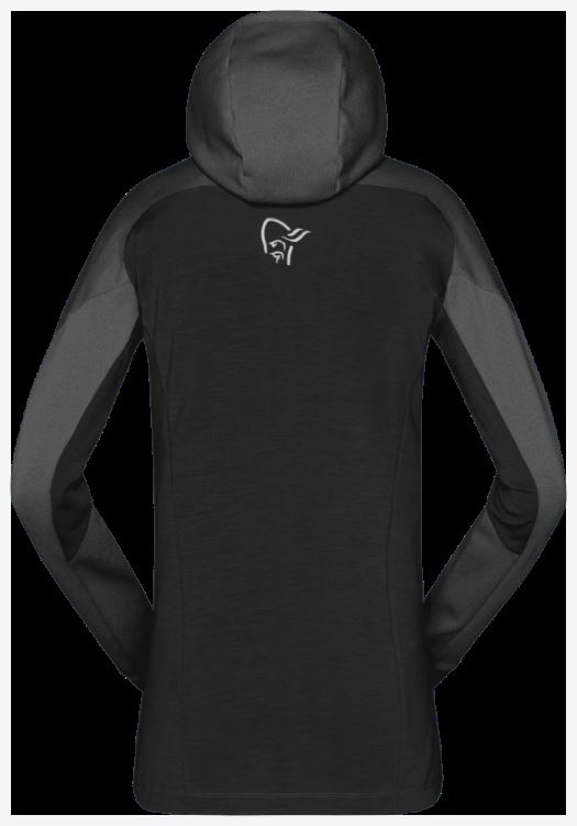 Norrona Trollveggen Powerstretch Pro Kaviaarzwarte Capuchon Met Rits Voor Dames