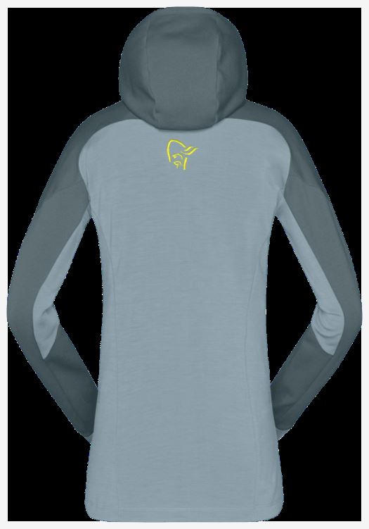 Norrona Trollveggen Powerstretch Pro Zip Hood North Atlantic Voor Dames