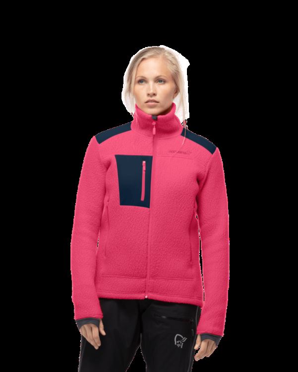 Norrona Trollveggen Thermal Pro Damesjack Kamperfoelie/indigo Night