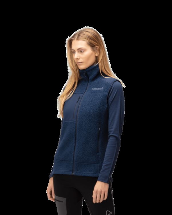 Norrona Dames Trollveggen Thermal Pro Vest Indigo Nachtblauw