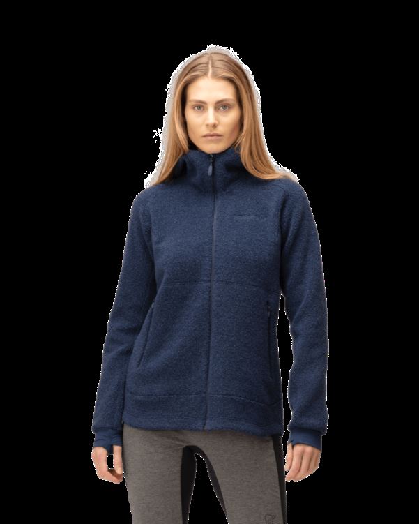 Norrona Warmwool3 Damescapuchon Indigo Nachtblauw