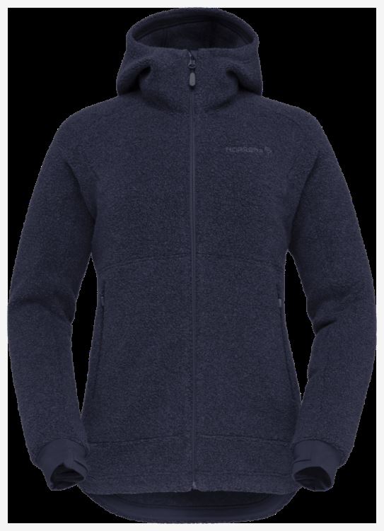 Norrona Warmwool3 Damescapuchon Indigo Nachtblauw