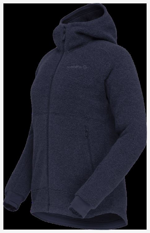 Norrona Warmwool3 Damescapuchon Indigo Nachtblauw