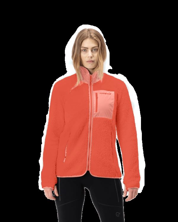 Norrona Warm3 Damesjack Oranje Alert