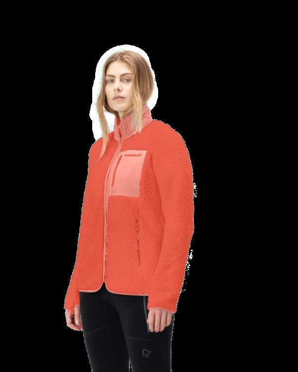 Norrona Warm3 Damesjack Oranje Alert