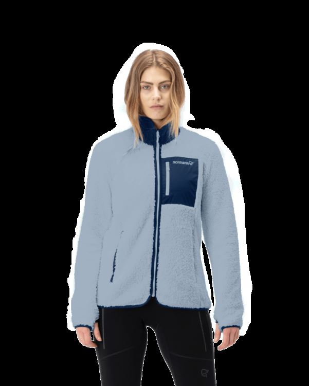 Norrona Dames Warm3 Jas Blauw Mistig