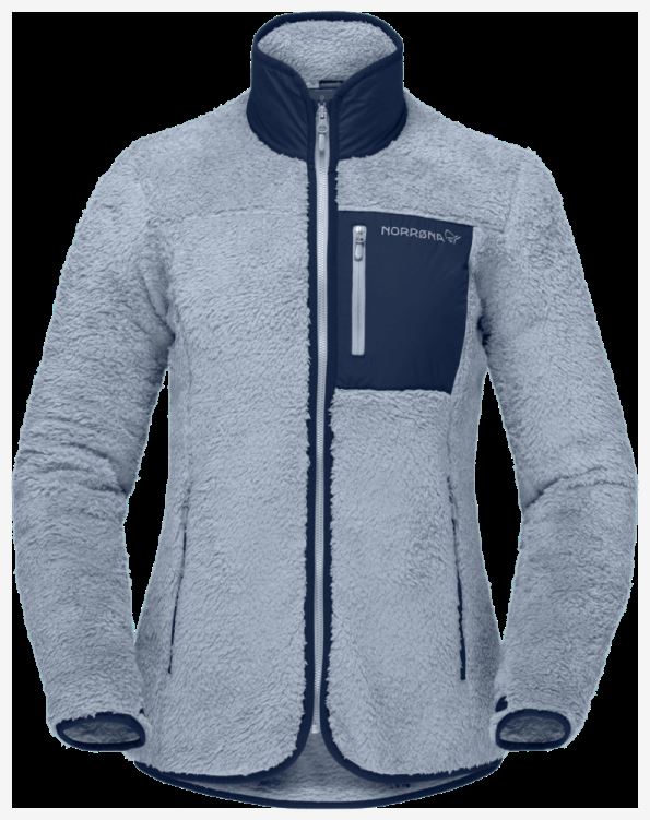 Norrona Dames Warm3 Jas Blauw Mistig