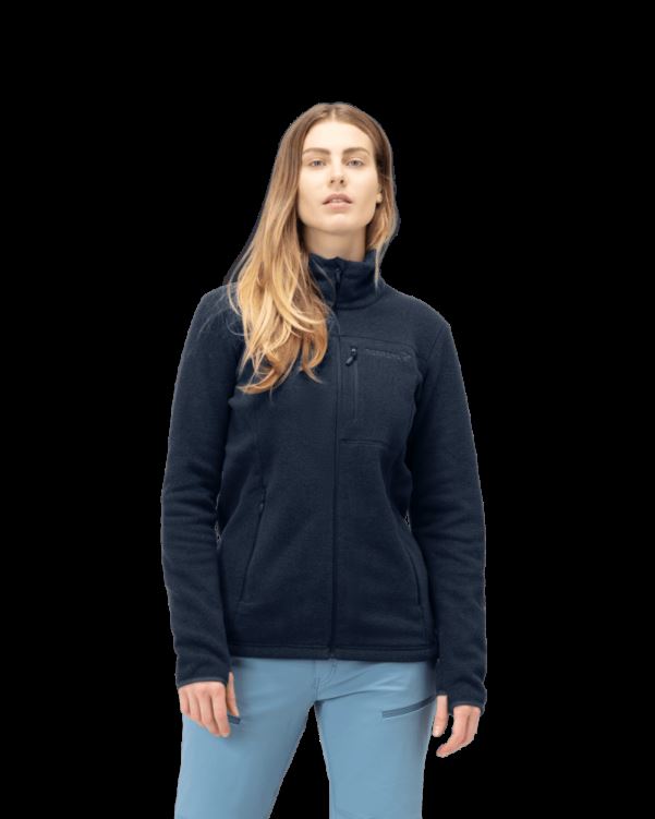 Norrona Warm2 Damesjack Indigo Nachtblauw