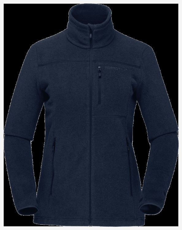 Norrona Warm2 Damesjack Indigo Nachtblauw