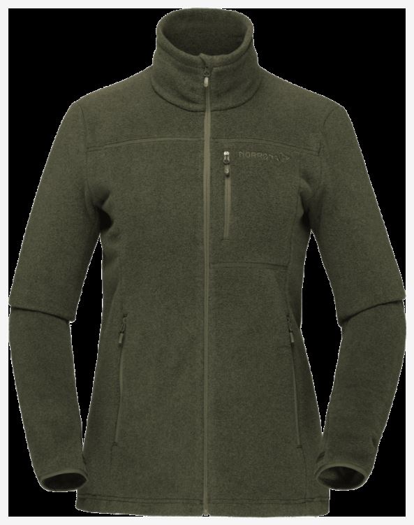 Norrona Warm2 Damesjas Olijf Nacht