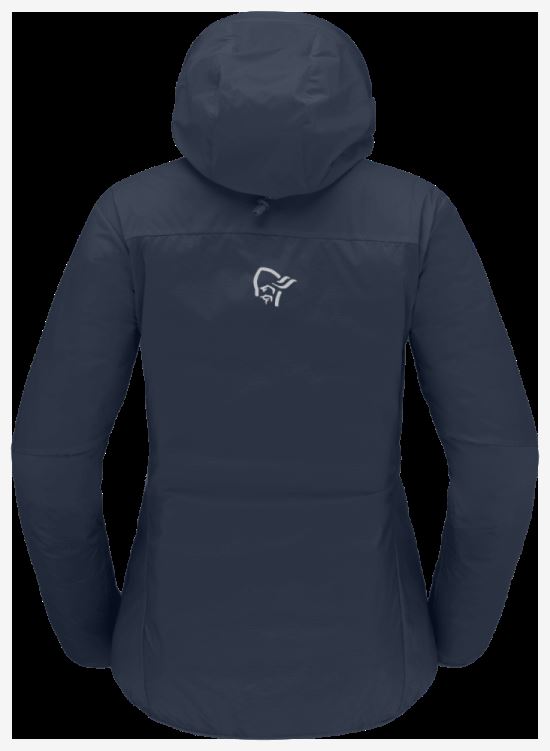 Norrona Dames Falketind Aero60 Capuchon Indigo Nachtblauw