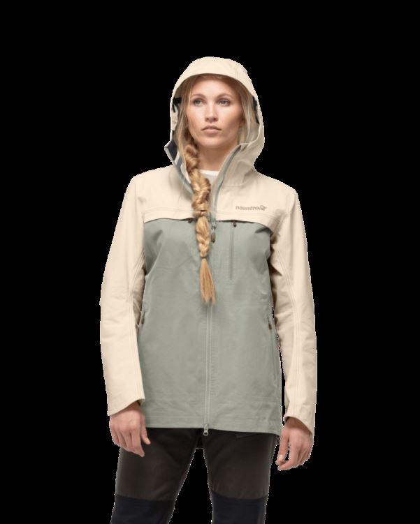 Norrona Svalbard Katoenen Damesjack Ecru/zandsteen