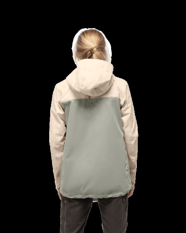 Norrona Svalbard Katoenen Damesjack Ecru/zandsteen