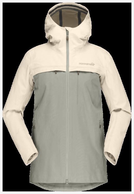 Norrona Svalbard Katoenen Damesjack Ecru/zandsteen