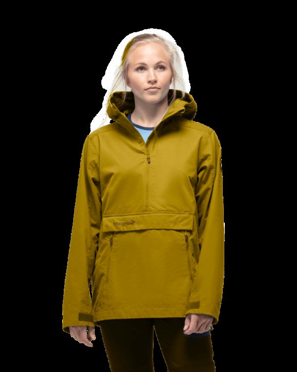Norrona Svalbard Katoenen Dames Anorak Goud Palmgeel