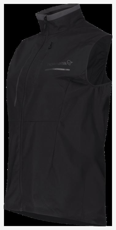Norrona Dames Bodywarmer Senja Aero90 Kaviaar Zwart