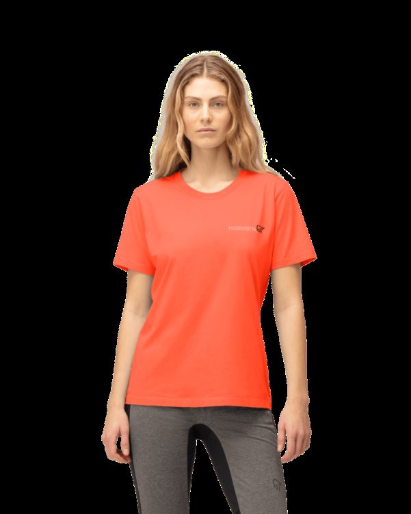 Norrona Dames /29 Katoenen Duotone T-shirt Oranje Alert