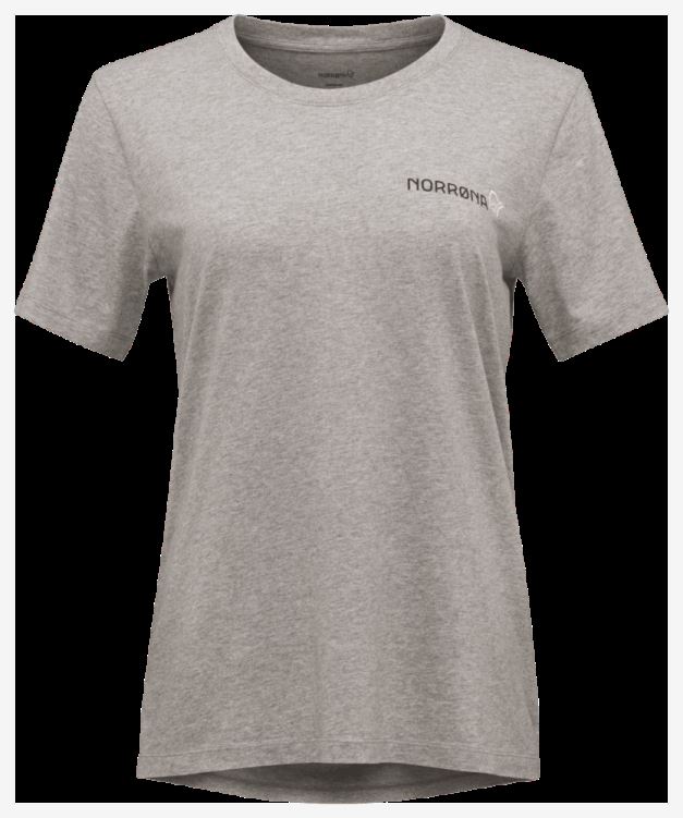 Norrona Dames /29 Katoenen Duotone T-shirt Grijs Gemêleerd
