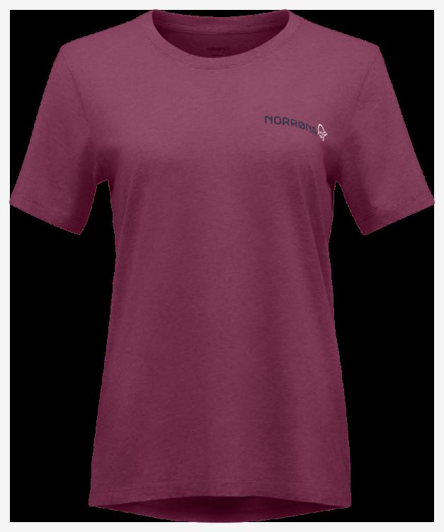 Norrona Dames /29 Katoenen Duotone T-shirt Violet Kwarts