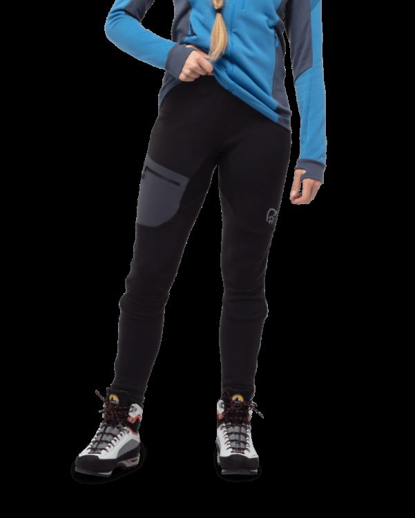 Norrona Trollveggen Warmwool2 Stretch Panty Kaviaar Zwart Voor Dames