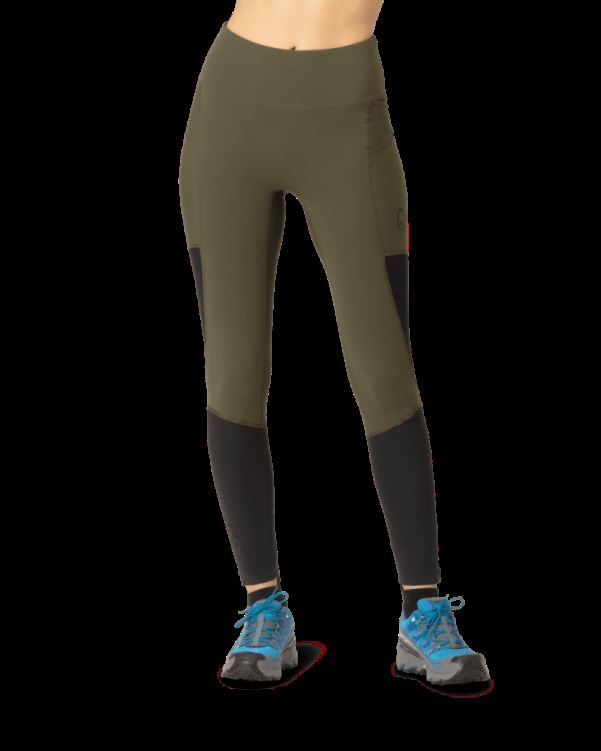 Norrona Senja Equalizer Stretch Panty Olijf Night/caviar Voor Dames