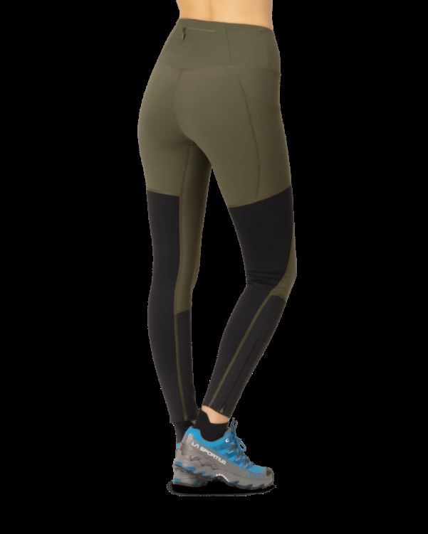 Norrona Senja Equalizer Stretch Panty Olijf Night/caviar Voor Dames