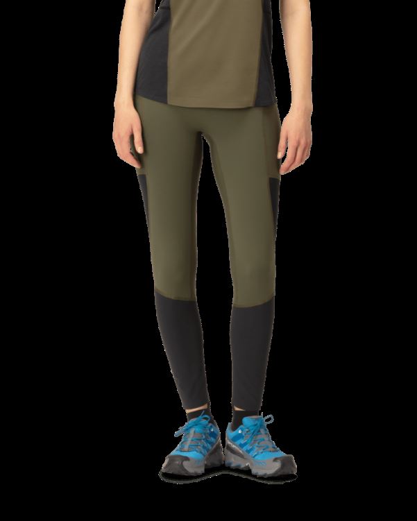 Norrona Senja Equalizer Stretch Panty Olijf Night/caviar Voor Dames