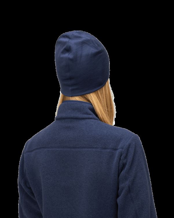 Norrona Unisex Genaaide Wollen Muts Indigo Nachtblauw