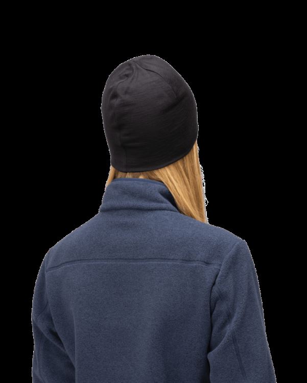 Norrona Unisex Genaaide Wollen Muts Kaviaar Zwart