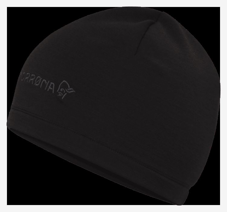 Norrona Unisex Genaaide Powerstretch Muts Kaviaar Zwart