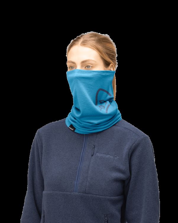 Norrona Unisex Pureull Nek Hawaiian Surf Blauw