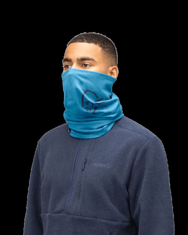 Norrona Unisex Pureull Nek Hawaiian Surf Blauw