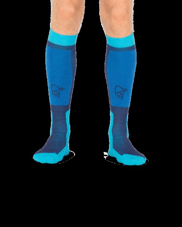 Norrona Unisex Lofoten Middelzware Merinosokken Long Ocean Swell Blue