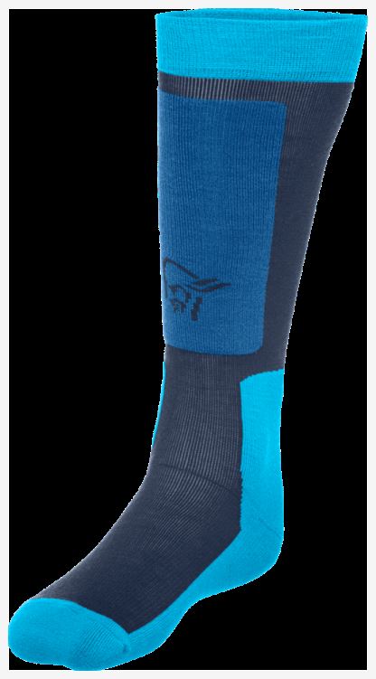 Norrona Unisex Lofoten Middelzware Merinosokken Long Ocean Swell Blue