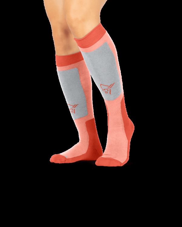 Norrona Unisex Lofoten Middelzware Merinosokken Lang Oranje Alert/perzik Amber