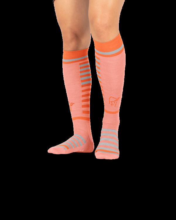 Norrona Unisex Lyngen Lichtgewicht Merinosokken Lang Oranje Alert/perzik Amber