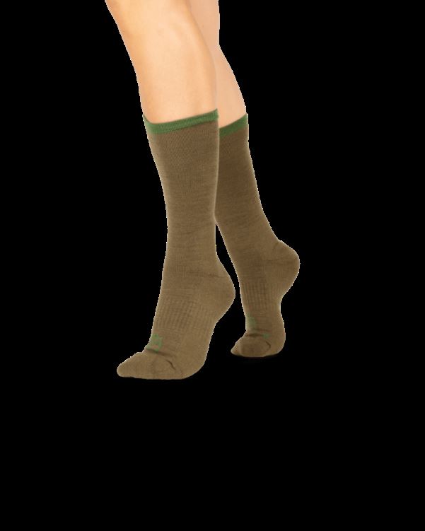Norrona Unisex Finnskogen Middelzware Merinosokken Donker Olijfgroen
