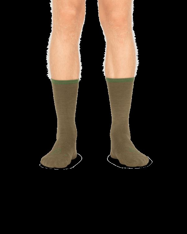 Norrona Unisex Finnskogen Middelzware Merinosokken Donker Olijfgroen