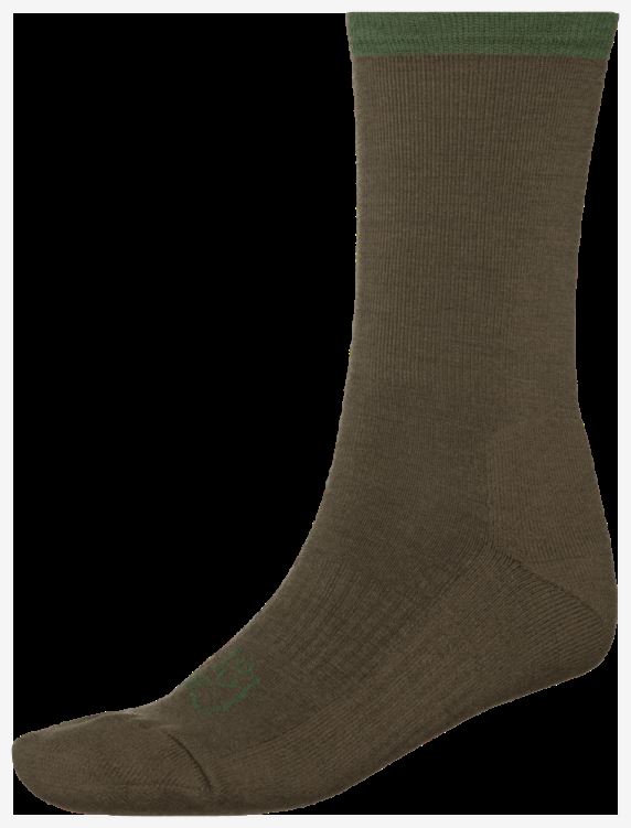 Norrona Unisex Finnskogen Middelzware Merinosokken Donker Olijfgroen