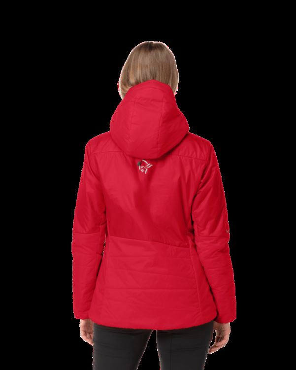 Norrona Falketind Thermo60 Capuchon Voor Dames, Echt Rood