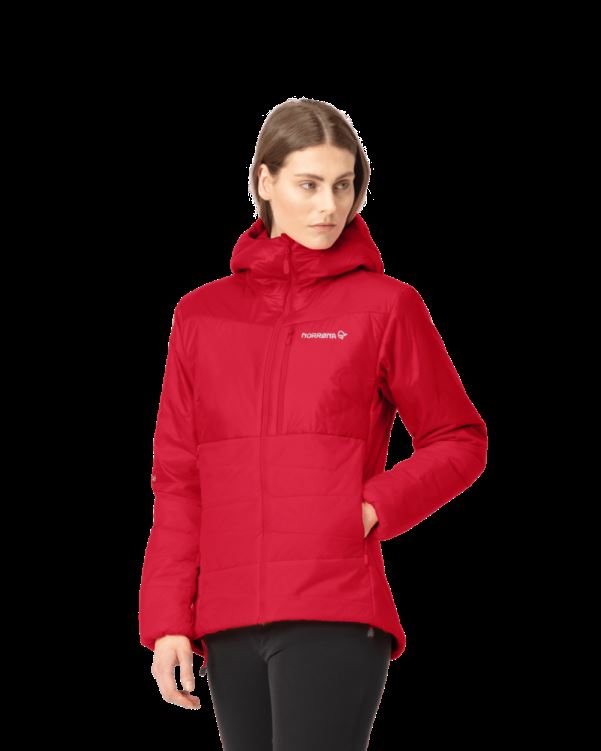 Norrona Falketind Thermo60 Capuchon Voor Dames, Echt Rood